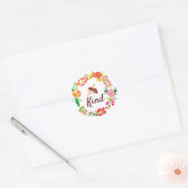 Sticker Rond Fleur gentille abeille (Enveloppe)