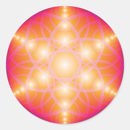 Sticker Rond Fleur Harmonique De Vie (Devant)