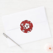 Sticker Rond Fleur Hawaii (Enveloppe)