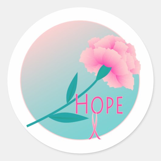 Sticker Rond Fleur Hope (Devant)
