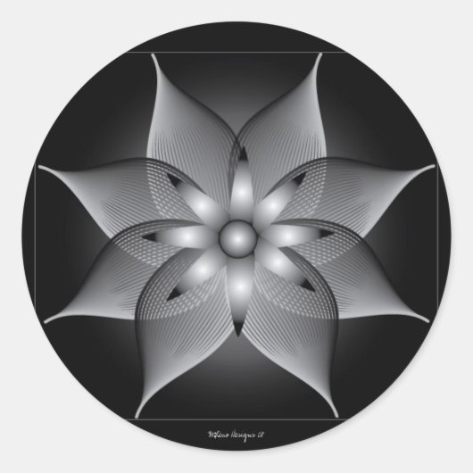 Sticker Rond Fleur IMLeno (Devant)