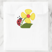 Sticker Rond Fleur Ladybug (Sac)
