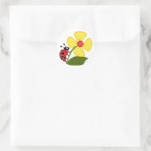 Sticker Rond Fleur Ladybug (Sac)