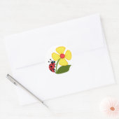 Sticker Rond Fleur Ladybug (Enveloppe)
