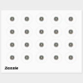 Sticker Rond Fleur Langage Chat Chat Graphique Tee Art - Fleur  (Feuille)