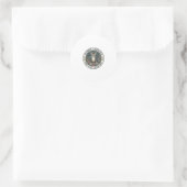 Sticker Rond Fleur Langage Chat Chat Graphique Tee Art - Fleur  (Sac)