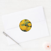 Sticker Rond Fleur Lantana Jaune Lumineuse Fleurit joyeux (Enveloppe)
