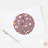 Sticker Rond Fleur marguerite 3 (Enveloppe)