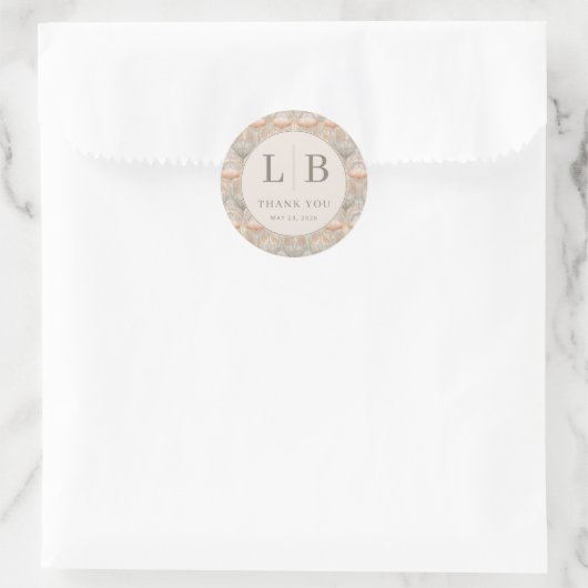 Sticker Rond Fleur pastel élégante (Sac)