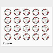 Sticker Rond Fleur radieuse | Mariage de couronne botanique (Feuille)