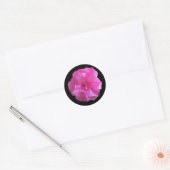 Sticker Rond Fleur rose (Enveloppe)