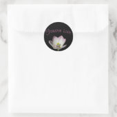 Sticker Rond Fleur rose (Sac)