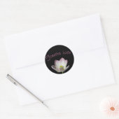 Sticker Rond Fleur rose (Enveloppe)