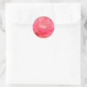 Sticker Rond Fleur rose (Sac)