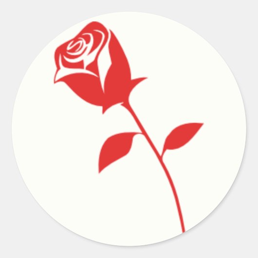 Sticker Rond Fleur rose (Devant)