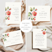 Sticker Rond Fleur Rose aquarelle
