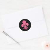 Sticker Rond Fleur rose de Lis (Enveloppe)