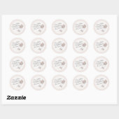 Sticker Rond Fleur rose Marché Fleur Fraîche Fleur Fraîche Fête (Feuille)