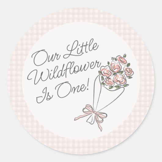 Sticker Rond Fleur rose Marché Fleur Fraîche Fleur Fraîche Fête (Devant)