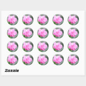 Sticker Rond Fleur rose pâle (Feuille)