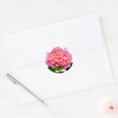 Sticker Rond Fleur rose rose rose Hydrangea (Enveloppe)