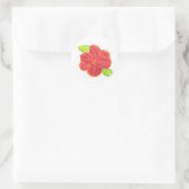 Sticker Rond Fleur rouge (Sac)