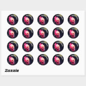 Sticker Rond Fleur rouge ont foi Inspiration (Feuille)