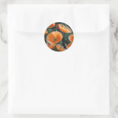 Sticker Rond Fleur rouge vibrant (Sac)