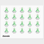 Sticker Rond Fleur Ruban CELIAC MALADIE SENSIBILISATION T-Shirt (Feuille)