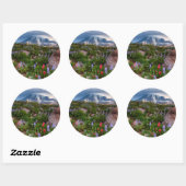 Sticker Rond Fleur sauvage (Feuille)