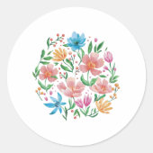 Sticker Rond Fleur sauvage (Devant)