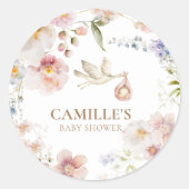 Sticker Rond Fleur sauvage Baby Bloom Douche (Devant)