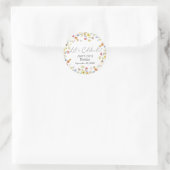 Sticker Rond Fleur sauvage Boho Floral Fêtons l'anniversaire (Sac)