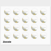 Sticker Rond Fleur sauvage coloré (Feuille)