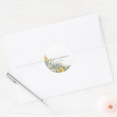 Sticker Rond Fleur sauvage coloré (Enveloppe)
