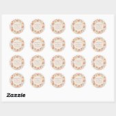 Sticker Rond Fleur sauvage d'automne Boho Mariage personnalisé (Feuille)
