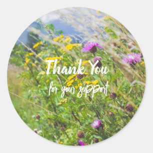 Sticker Rond Fleur sauvage d'été Meadow