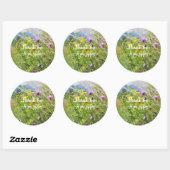 Sticker Rond Fleur sauvage d'été Meadow (Feuille)