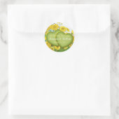 Sticker Rond fleur sauvage du 5e anniversaire du Mariage (Sac)