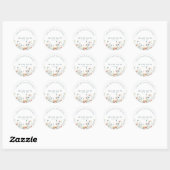 Sticker Rond Fleur sauvage dynamique (Feuille)