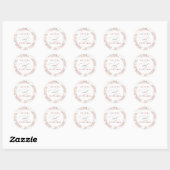Sticker Rond Fleur sauvage Élégant Mariage Or à main (Feuille)