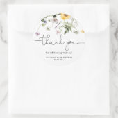 Sticker Rond Fleur sauvage florale de printemps lavande verdure (Sac)