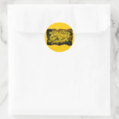 Sticker Rond Fleur sauvage jaune (Sac)