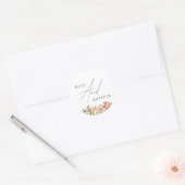 Sticker rond fleur sauvage Mariage de script class (Enveloppe)