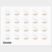 Sticker rond fleur sauvage Mariage de script class (Feuille)