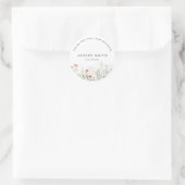 Sticker Rond Fleur sauvage Meadow (Sac)