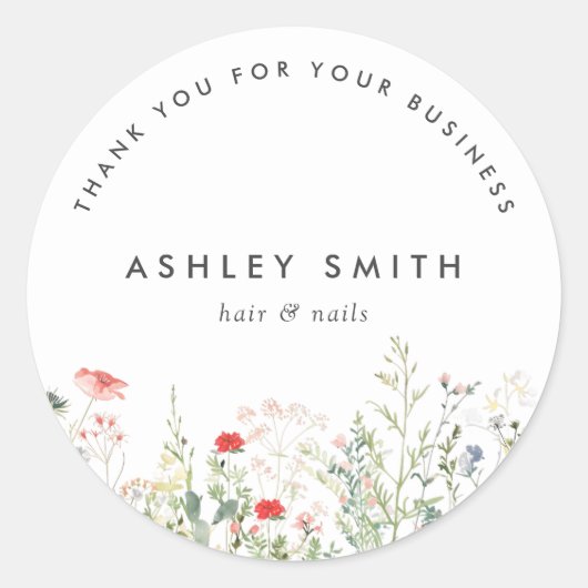 Sticker Rond Fleur sauvage Meadow (Devant)