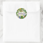 Sticker Rond Fleur sauvage Meadow Penser de vous Salutation Car (Sac)