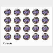 Sticker Rond Fleur sauvage Oiseaux-Pied Violet Sources thermale (Feuille)
