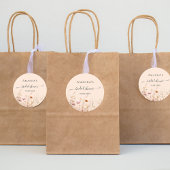 Sticker Rond Fleur sauvage pêche chute amour rose nuptiale douc